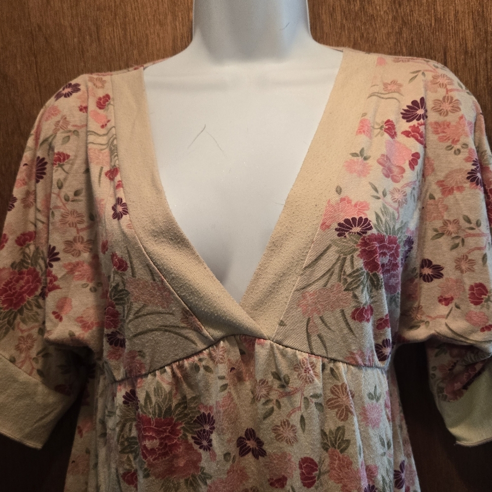Twenty One Cotton kimono floral top GORGEOUS! SzM - Picture 4 of 6